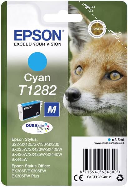 Epson T1282 DURABrite Ultra tintapatron cián (C13T12824012) Epson T1282 DURABrite Ultra tintapatron cián (C13T12824012)