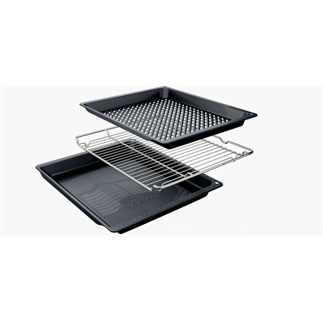 Bosch HBA372EB4 fekete, beépíthető, sütőtér:71L, grill, légkeverés, pirolitikus tisztítás, sütő