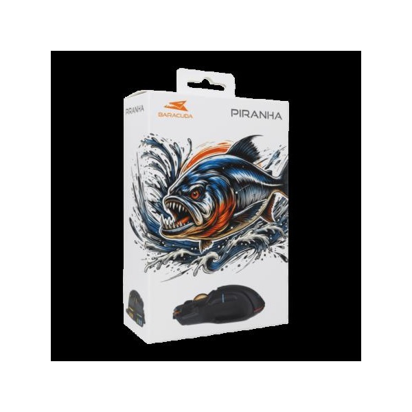 BARACUDA BGM-071B PIRANHA-B fe/ 7200 dpi 7D gamer egér RGB