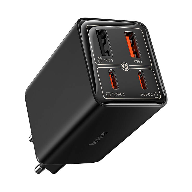 Baseus GAN6 Pro gyorstöltő, 2xUSB-C + 2xUSB, 65W (fekete)