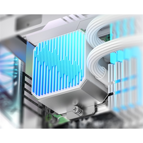 ID-Cooling  DX240 MAX WHITE 35.2dB 2x12cm CPU Water Cooler Fehér 