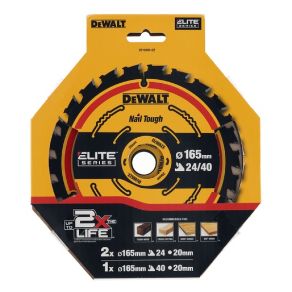 DEWALT Körfűrészlap  készlet  ELITE SERIES  3db 165mm