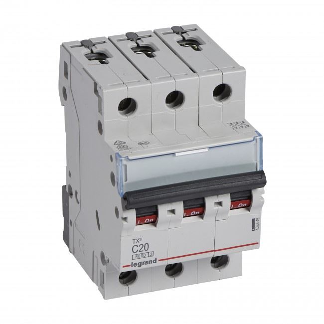 Legrand TX3 C20 6kA BIC 3 pólusú kismegszakító (403546)