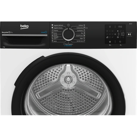 Beko BM3T3924WBB Hőszivattyús szárítógép Fehér/Fekete - 9 kg, C energiaosztály