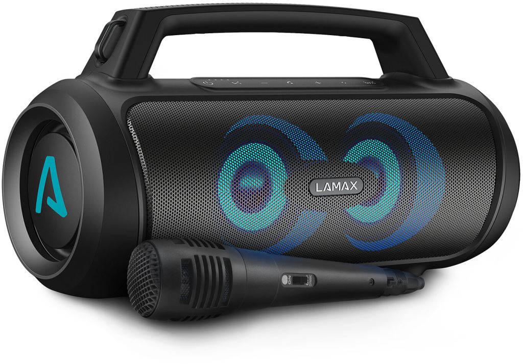 LAMAX PartyGo1  100W Karaoke funkció mikrofonnal Bluetooth hangszóró