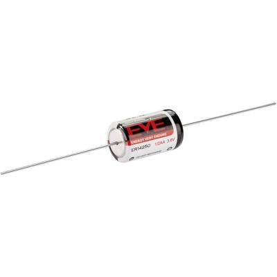 1/2 A lítium elem, forrasztható, 3,6V 1200 mAh, forrfüles, 14,5 x 25,2 mm, EVE ER14250AX 1/2 A lítium elem, forrasztható, 3,6V 1200 mAh, forrfüles, 14,5 x 25,2 mm, EVE ER14250AX