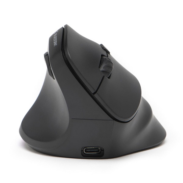 Bluestork M-WL-ERGO-LUMI-L Ergonomic  Rechargeable Balkezes 2400 DPI  Vezeték nélküli Egér    Fekete 