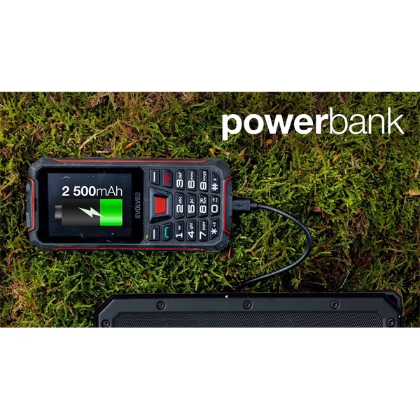 EVOLVEO Strongphone W4 2,8" DualSIM  mobiltelefon fekete-piros