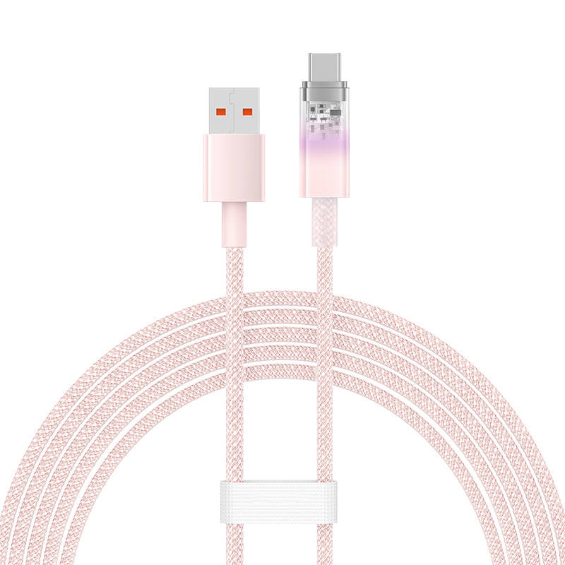 Quick Charge USB-C Baseus Flash, 6A,1m (Pink)