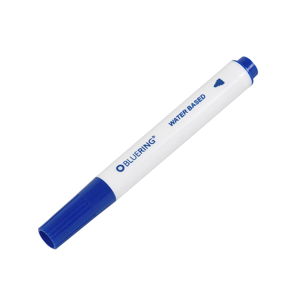 Bluering Flipchart marker rostirón vizes kerek végű 3mm,  kék