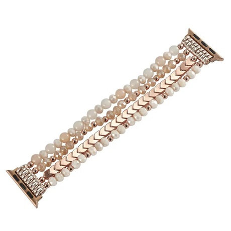 Mybandz 56701 APPLE WATCH GYÖNGYÖS FÉM ÓRASZÍJ-ROSEGOLD /40/41 ÉS 42 MM
