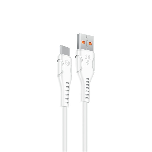 S-Link SL-X243 3A 15W Gyorstöltés Type-C 1 m adat+töltőkábel kábel fehér S-Link SL-X243 3A 15W Gyorstöltés Type-C 1 m adat+töltőkábel kábel fehér