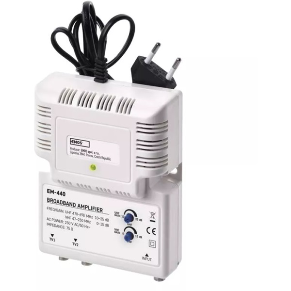 Emos EM440 szélessávú antenna erősítő (J0400) Emos EM440 szélessávú antenna erősítő (J0400)