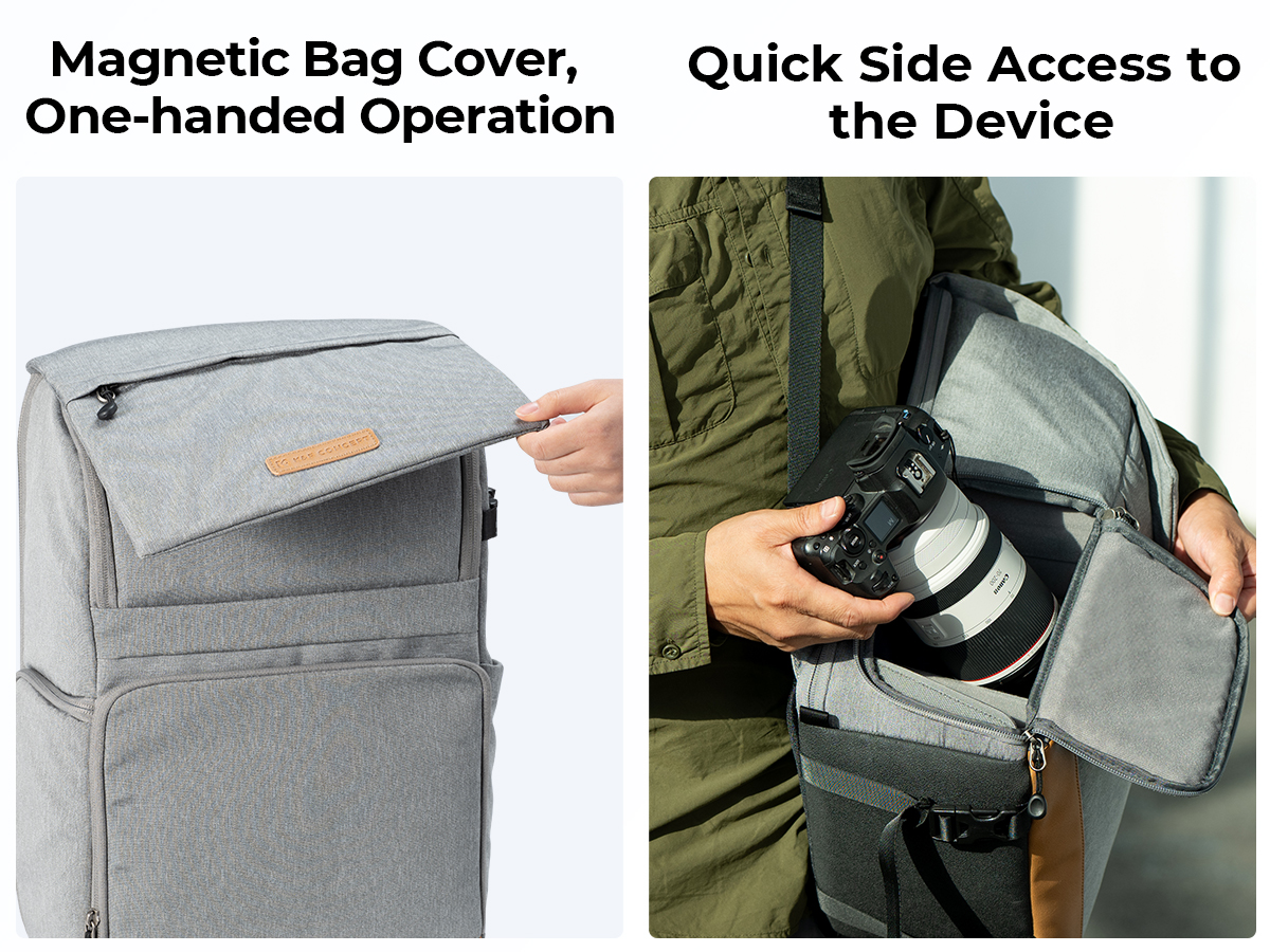 K&F Concept Beta Backpack 22L, fotós hátizsák, szürke