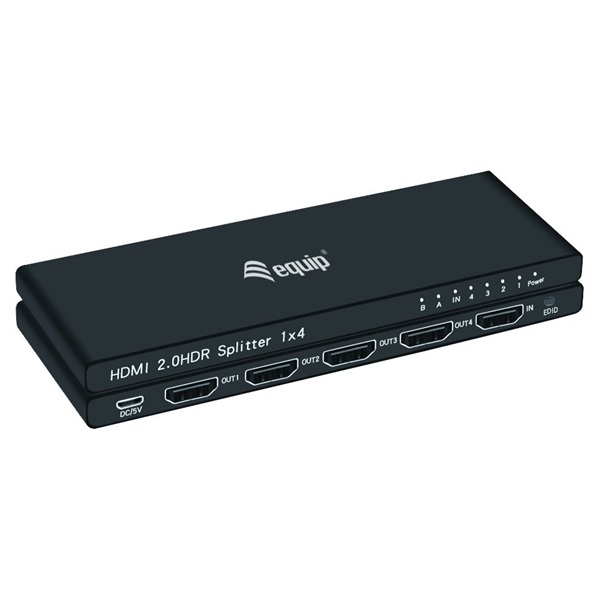 Equip  332717 4 port HDMI Video-Splitter Fekete