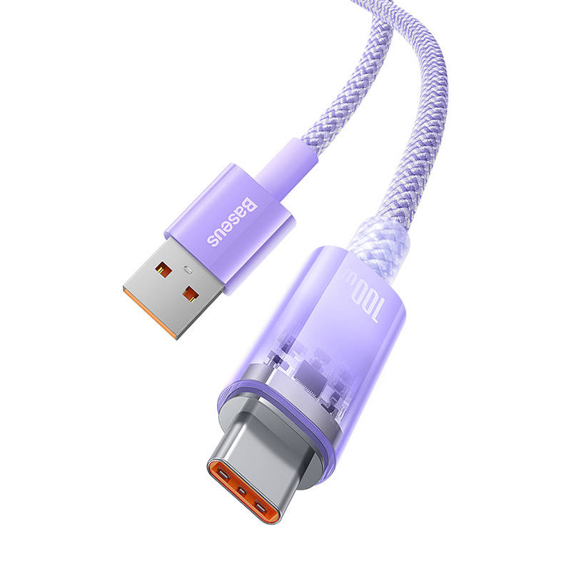 Quick Charge USB-C Baseus  6A, 2m (purple)