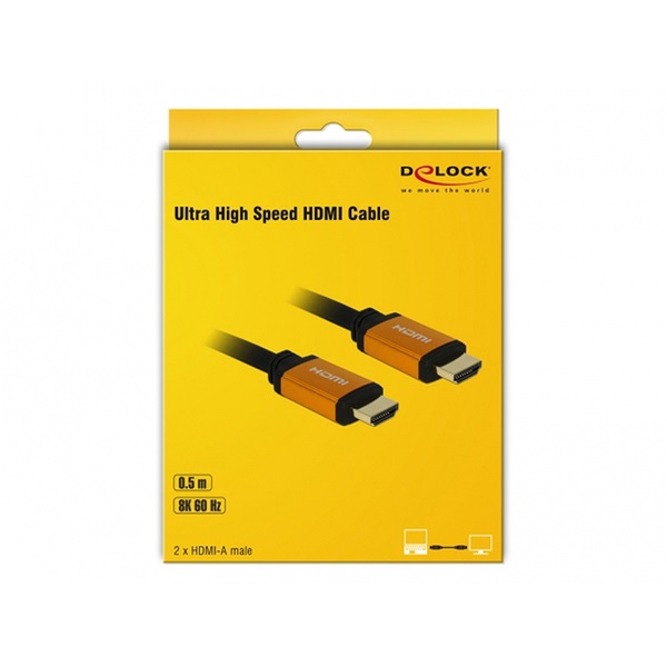 Delock Ultra nagy sebességű HDMI kábel 48 Gbps 8K 60 Hz 0,5 m /85726/