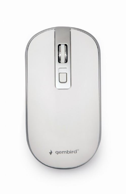 Gembird MUSW-4B-06-WS vezeték nélküli optikai egér fehér-ezüst Gembird MUSW-4B-06-WS vezeték nélküli optikai egér fehér-ezüst