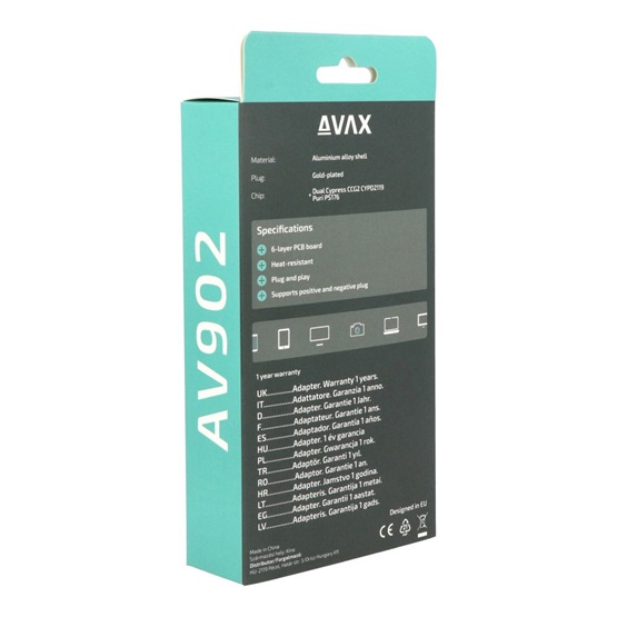  AVAX AV902 PRIME Type C - HDMI 2.0 4K/60Hz AV kábel 