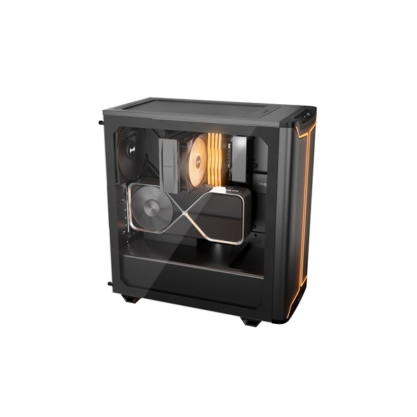 Be Quiet! Pure Base 501 DX Black  ATX  edzett üveg oldallap Fekete Számítógépház 