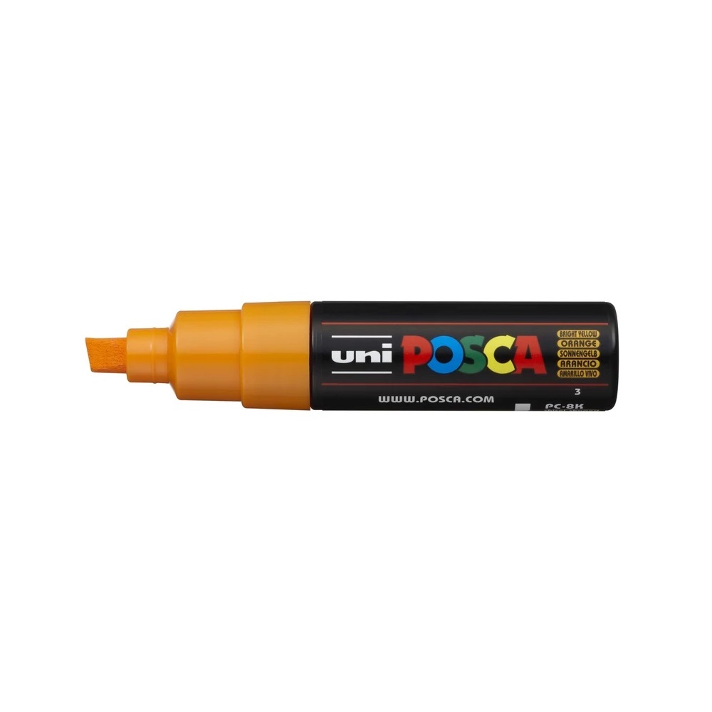 Uni Dekormarker 8mm,  Posca PC-8K ragyogó sárga (2UPC8KRS)