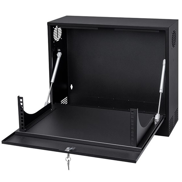 Stalflex 3U fali rack szekrény 19" 180mm fekete (CR19-3U-180-B)