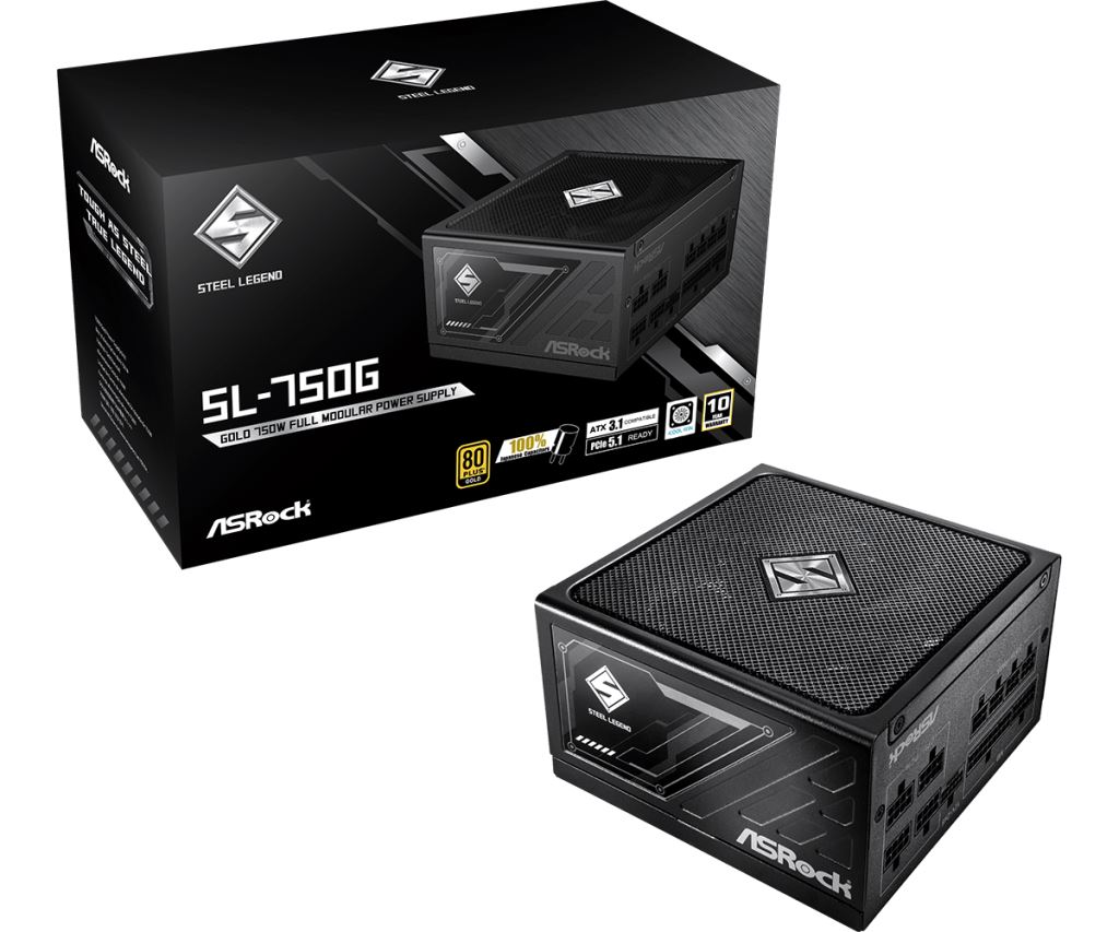 ASRock   SL-750G Steel Legend 750W moduláris Tápegység Fekete