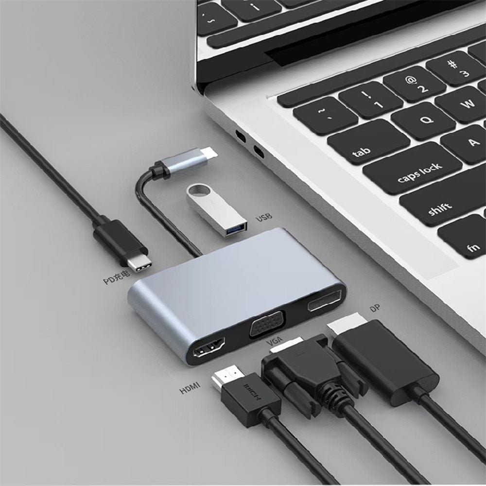 BlackBird 5in1 Dokkoló USB-C (USB, PD, HDMI, VGA, DP) (BH1357) BlackBird 5in1 Dokkoló USB-C (USB, PD, HDMI, VGA, DP) (BH1357)