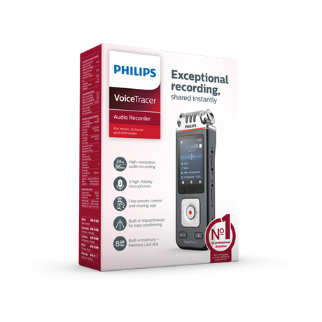Philips DVT6110 diktafon fekete-ezüst