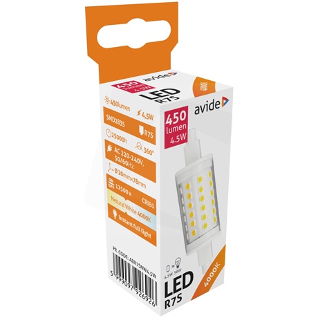 Avide ABR7SNW4.5W LED IZZÓ 4.5W R7S 20X78MM NW 4000K