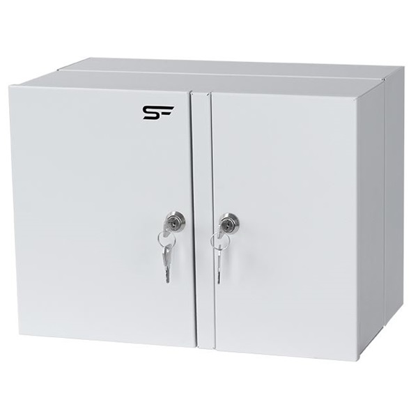 Stalflex 2 kamrás falra szerelhető üres optikai elosztódoboz szürke (PN2K-24D-3S-G) Stalflex 2 kamrás falra szerelhető üres optikai elosztódoboz szürke (PN2K-24D-3S-G)