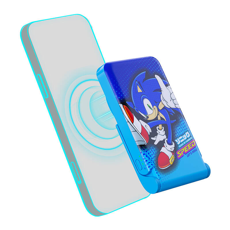 OTL 5000 mAh, USB-C 15W, Sonic The Hedgehoh with stand Magnetic powerbank Kék OTL 5000 mAh, USB-C 15W, Sonic The Hedgehoh with stand Magnetic powerbank Kék