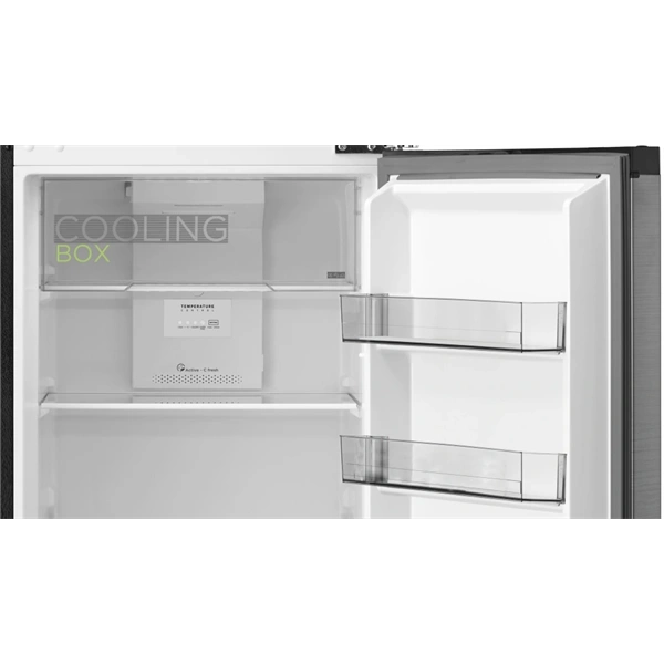 Midea MDRT385MTE46 Hűtő:206L Fagyasztó:60L  No frost Felülfagyasztós hűtőszekrény Inox