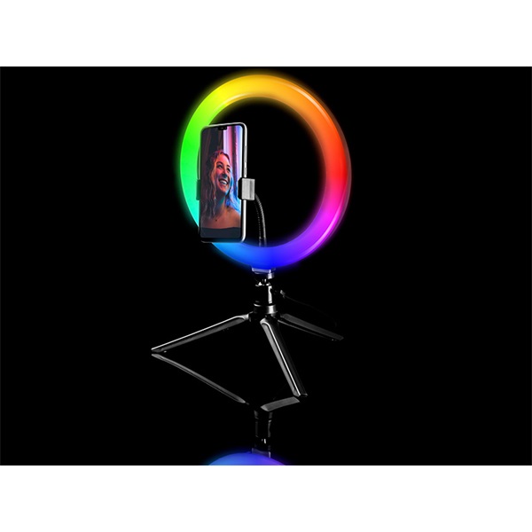 Tracer TRAOSW46807 Ring Light 8 W/26 cm/600-1700 lm/RGB/gyűrűs LED lámpa mini állvánnyal Tracer TRAOSW46807 Ring Light 8 W/26 cm/600-1700 lm/RGB/gyűrűs LED lámpa mini állvánnyal