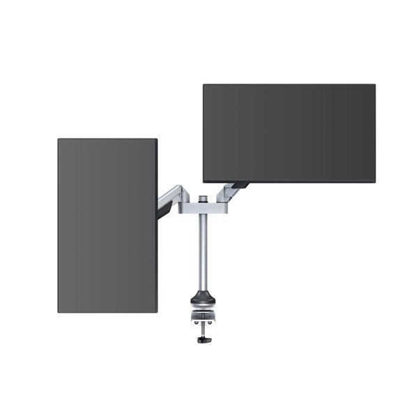 MULTIBRACKETS  Lift Dual dönthető forgatható 15-32" asztali rögzítő Gas Ezüst