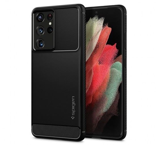 Spigen Rugged Armor Samsung G998 Galaxy S21 Ultra Matte Black tok, fekete (ACS02349) Spigen Rugged Armor Samsung G998 Galaxy S21 Ultra Matte Black tok, fekete (ACS02349)
