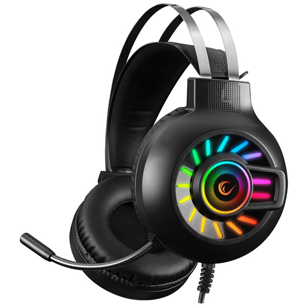 Rampage Fejhallgató - RM-K44 ZENGIBAR (mikrofon, 7.1 hangzás, USB, hangerőszabályzó, 2,2m kábel, RGB, fekete) Rampage Fejhallgató - RM-K44 ZENGIBAR (mikrofon, 7.1 hangzás, USB, hangerőszabályzó, 2,2m kábel, RGB, fekete)