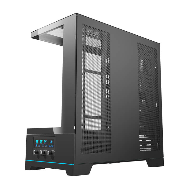 Darkflash DY451 számítógépház ventilátorok nélkül Fekete 