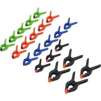 Mini csipesz, szorító készlet, 22 részes, Basetech Mini csipesz, szorító készlet, 22 részes, Basetech