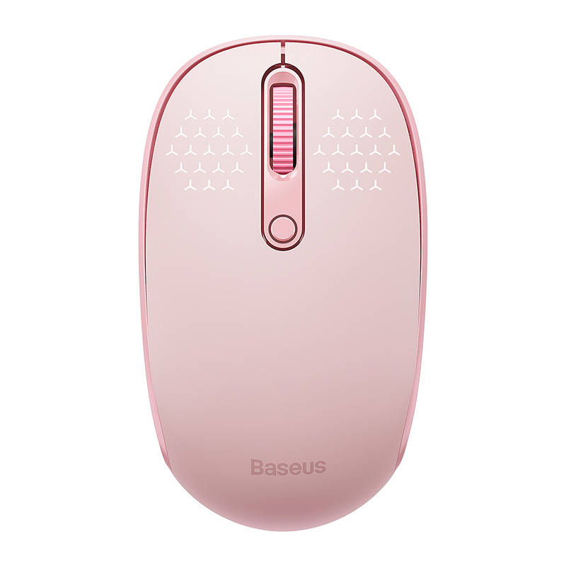 Wireless mouse Baseus F01B Tri-mode  2.4G BT5.0 1600 DPI (pink)