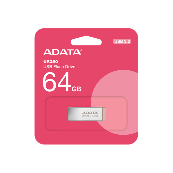 ADATA 64GB UR350 USB 3.2 fémházas Pendrive Barna