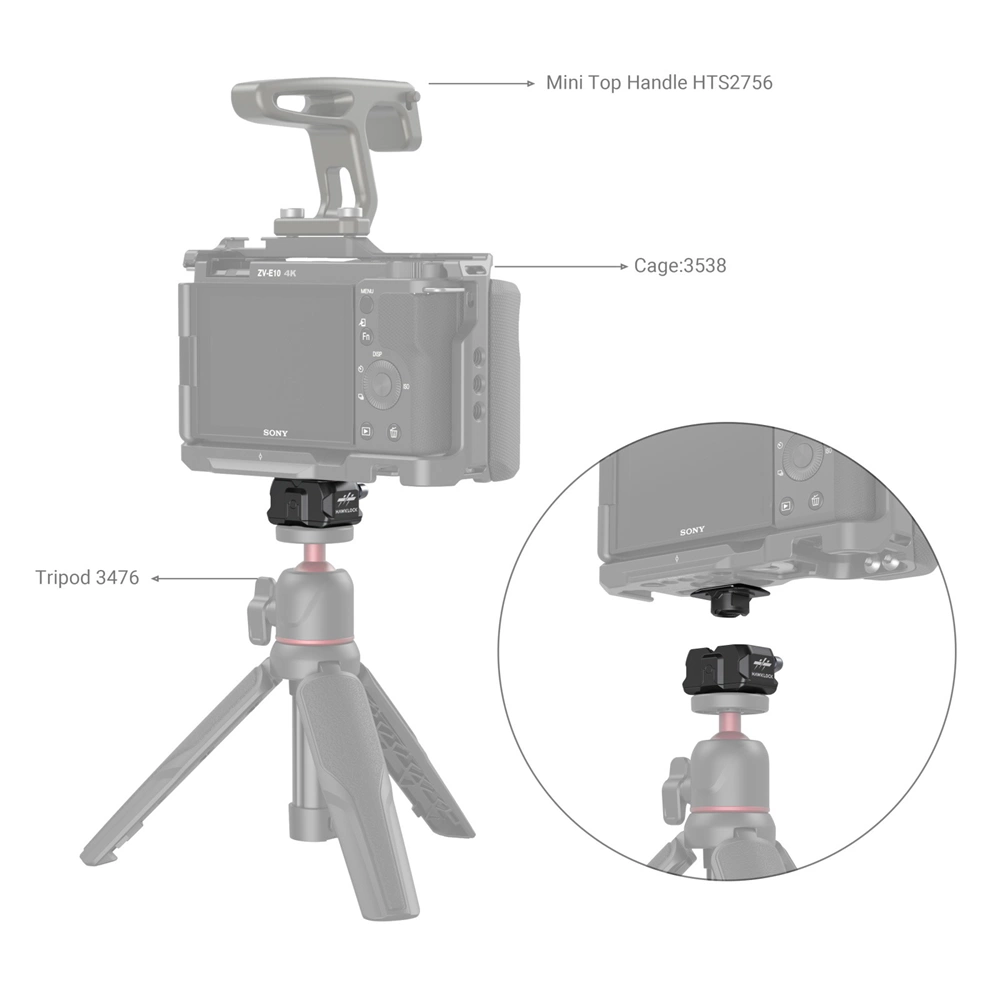 SMALLRIG Drop-in HawkLock Universal mini Quick Release Plate and Clamp  
