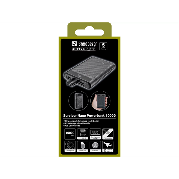 SANDBERG Survivor Nano 10000 mAh Powerbank