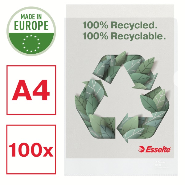 Esselte Recycled A4 narancsos 100mikronos 100db genotherm