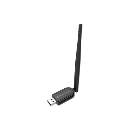 Conceptronic  ABBY07B Long Range Bluetooth 5.1 USB Adapter with External Antenna fekete