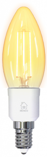Deltaco SMART HOME SH-LFE14C35 WiFi E14 4.5W 1800-6500K volfrám gyertya Izzó Deltaco SMART HOME SH-LFE14C35 WiFi E14 4.5W 1800-6500K volfrám gyertya Izzó