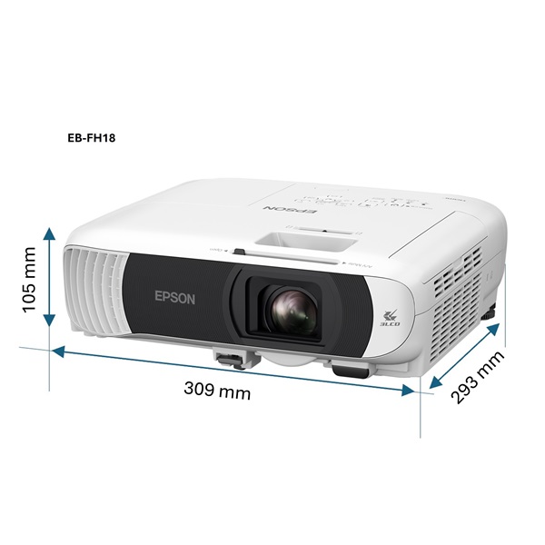 EPSON Projektor - EB-FH18 (3LCD, 1920x1080 (Full HD), 16:9,  4100 AL, 16 000:1, 2xHDMI/USB/WiFi/Apple AirPlay 2)