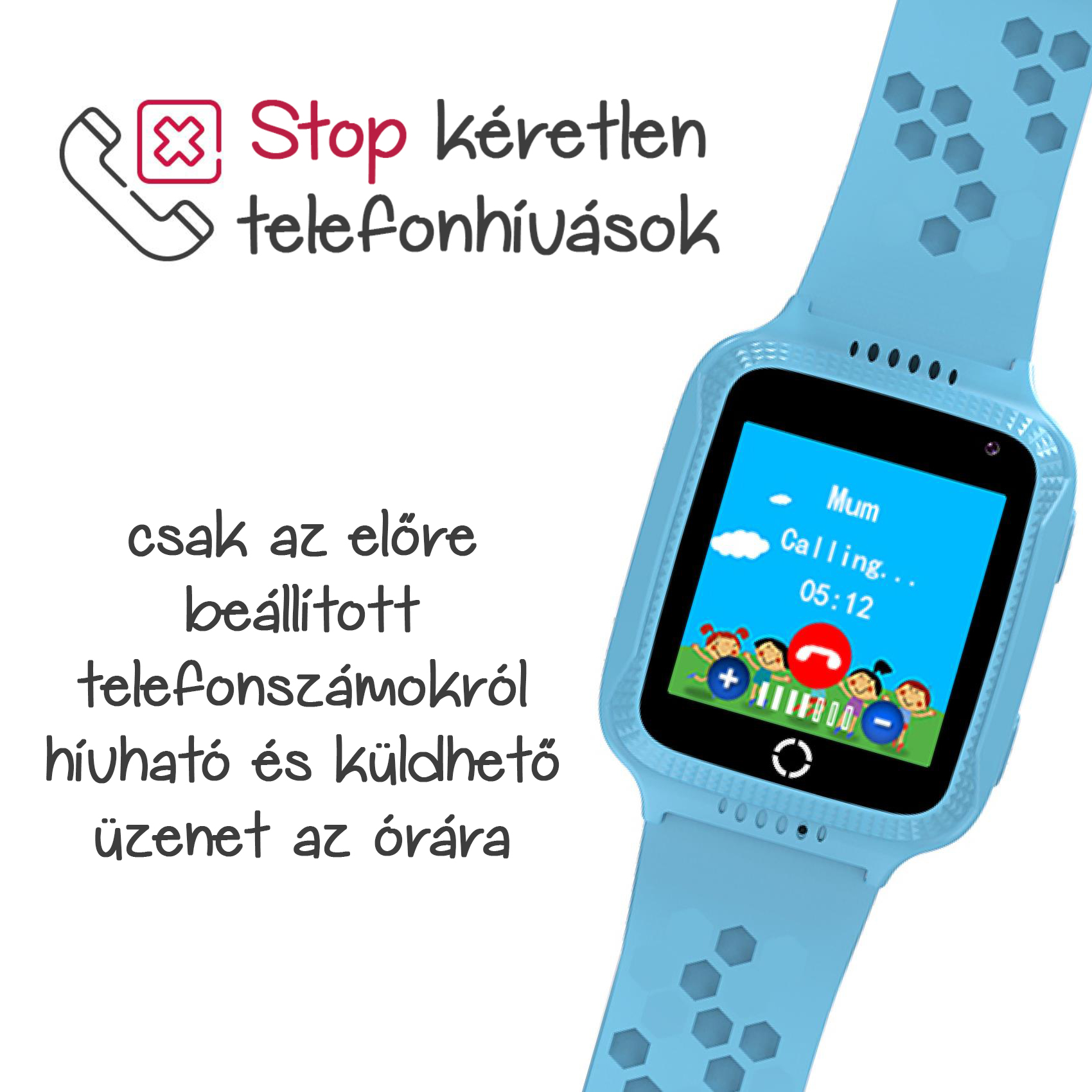 Celly Kidswatch okosóra gyerekeknek, víz és porálló, GPS, alvásfigyelő