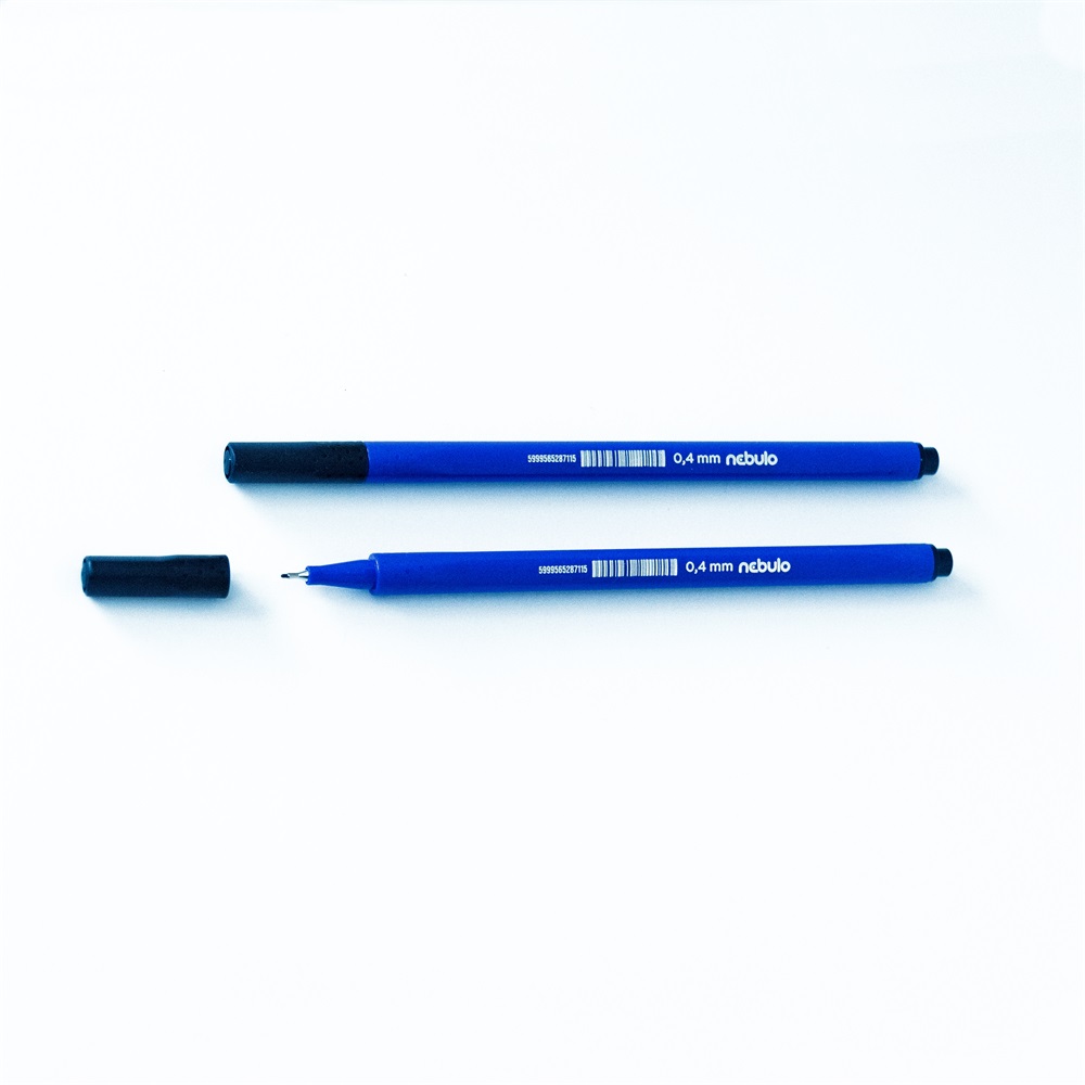 Nebuló Rostirón, tűfilc 0,4mm, háromszög test  722-B, fekete (FL/TF-722-B-BLACK)