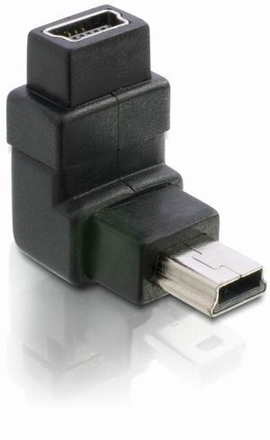 Delock DL65096 USB mini-B 5 tűs apa / anya 90° adapter Delock DL65096 USB mini-B 5 tűs apa / anya 90° adapter